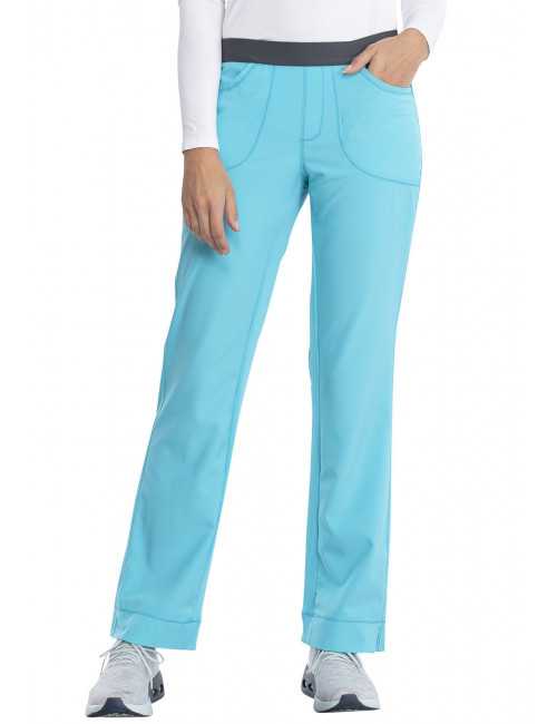 Pantalon médical élastique Femme Antimicrobien, Cherokee, Collection "Infinity" (1124A) turquoise droite