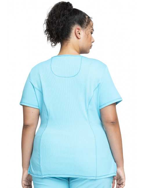 Blouse Médicale Femme Antibactérienne Cherokee, Collection "Infinity" (2625A) turquoise dos