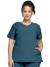 Blouse Médicale Femme Antibactérienne Cherokee, Collection "Infinity" (2625A) vert caraibe face