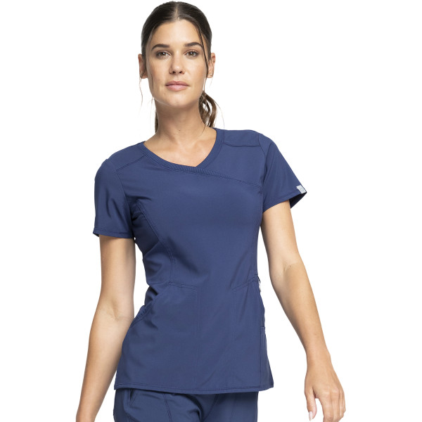 Blouse Médicale Femme Antibactérienne Cherokee, Collection "Infinity" (2625A) bleu marine face Blouse Médicale Femme Antibactérienne Cherokee, Collection "Infinity" (2625A) bleu marine face