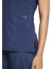 Blouse Médicale Femme Antibactérienne Cherokee, Collection "Infinity" (2625A) bleu marine détail