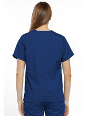Blouse médicale Femme, 2 poches, Cherokee Workwear Originals (4700) galaxy blue dos
