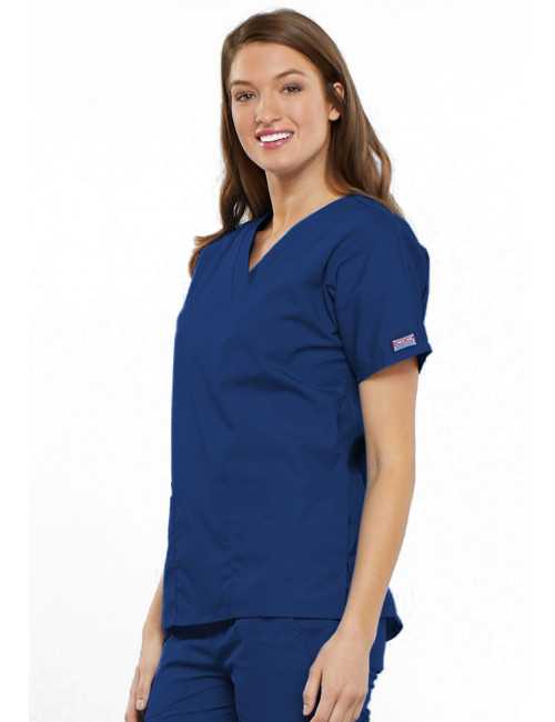 Blouse médicale Femme, 2 poches, Cherokee Workwear Originals (4700) galaxy blue droite