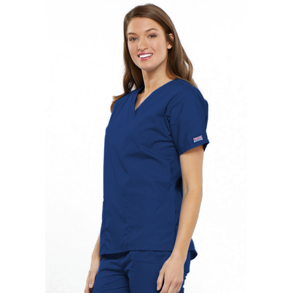 Blouse médicale Femme, 2 poches, Cherokee Workwear Originals (4700) galaxy blue droite