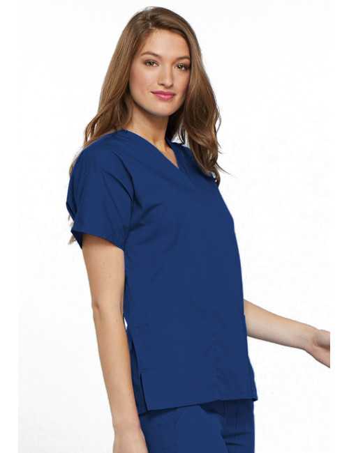 Blouse médicale Femme, 2 poches, Cherokee Workwear Originals (4700) galaxy blue gauche