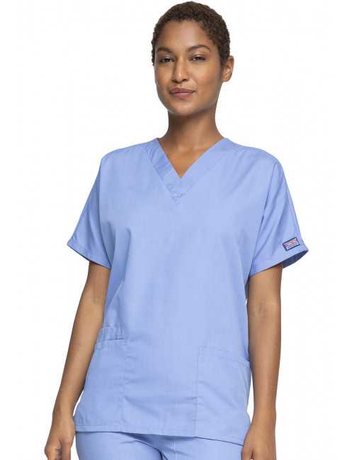 Blouse médicale Femme, 2 poches, Cherokee Workwear Originals (4700) bleu ciel droite