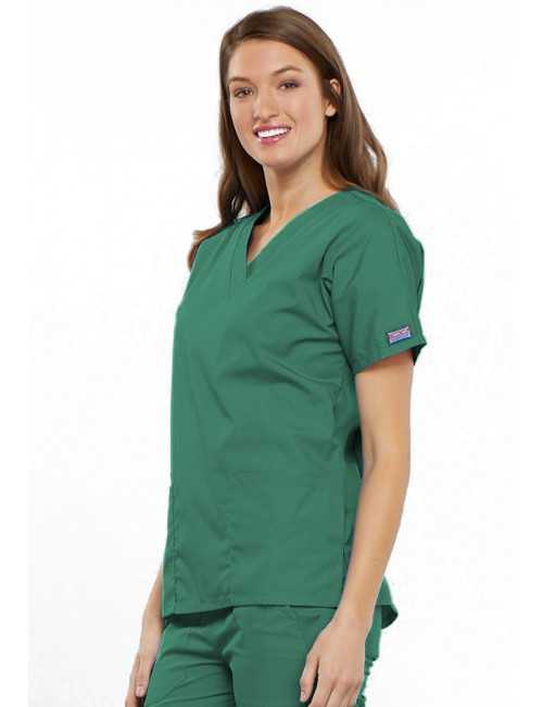 Blouse médicale Femme, 2 poches, Cherokee Workwear Originals (4700) vert chirurgien face