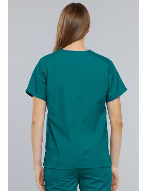 Blouse médicale Femme, 2 poches, Cherokee Workwear Originals (4700) teal blue dos