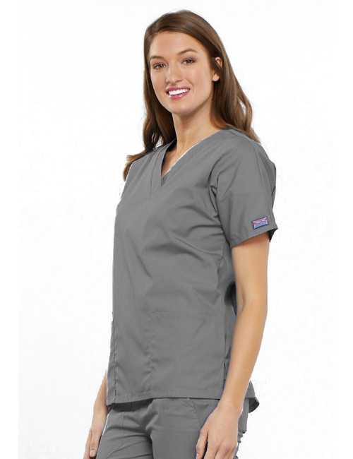 Blouse médicale Femme, 2 poches, Cherokee Workwear Originals (4700) gris clair droite