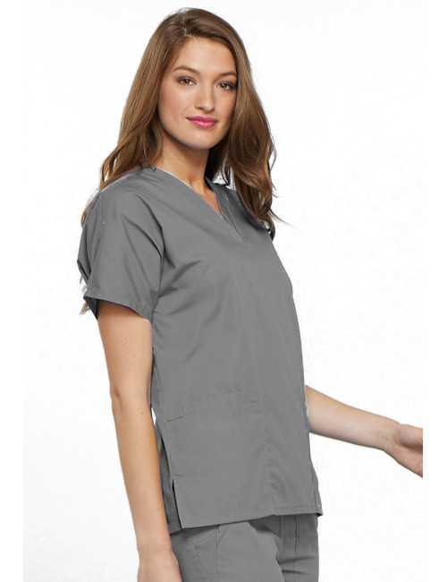 Blouse médicale Femme, 2 poches, Cherokee Workwear Originals (4700) gris clair gauche