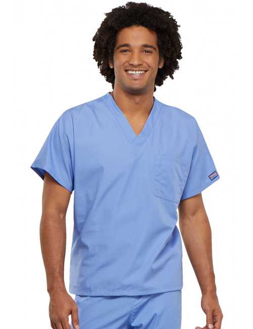 Blouse médicale Homme, 1 poche, Cherokee Workwear Originals (4777) bleu ciel gauche