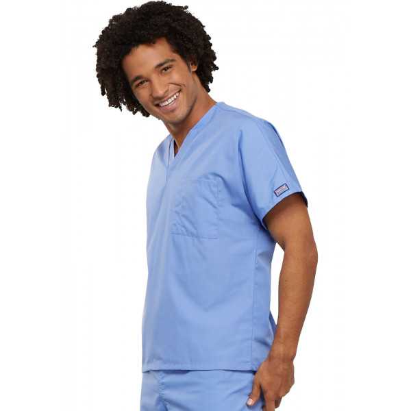 Blouse médicale Homme, 1 poche, Cherokee Workwear Originals (4777) bleu ciel droite
