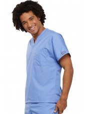 Blouse médicale Homme, 1 poche, Cherokee Workwear Originals (4777) bleu ciel droite