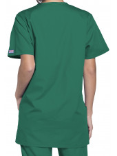 Blouse médicale Femme, 3 poches, Cherokee Workwear Originals (4876) vert chirurgien dos