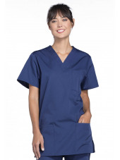 Blouse médicale Femme, 3 poches, Cherokee Workwear Originals (4876) bleu marine face