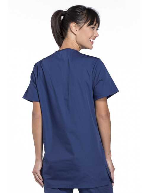Blouse médicale Femme, 3 poches, Cherokee Workwear Originals (4876) bleu marine dos
