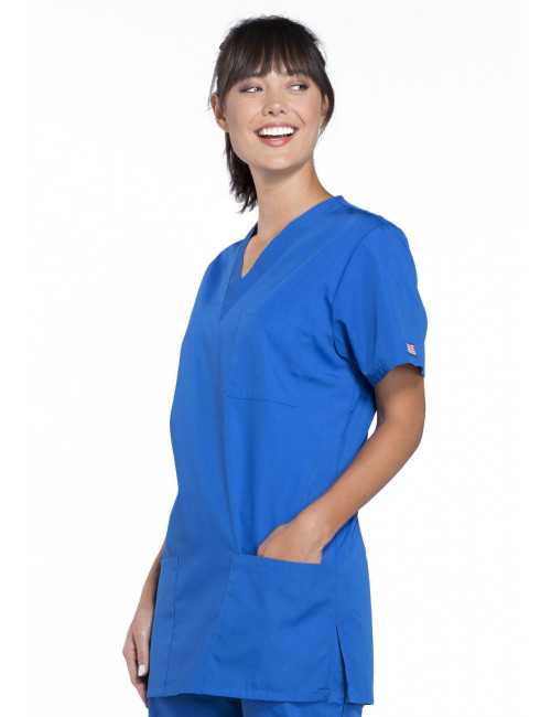 Blouse médicale Femme, 3 poches, Cherokee Workwear Originals (4876) bleu royal droite