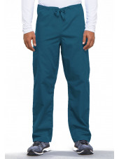 Pantalon médical cordon Unisexe, Cherokee Workwear Originals (4100) vert caraibe gauche