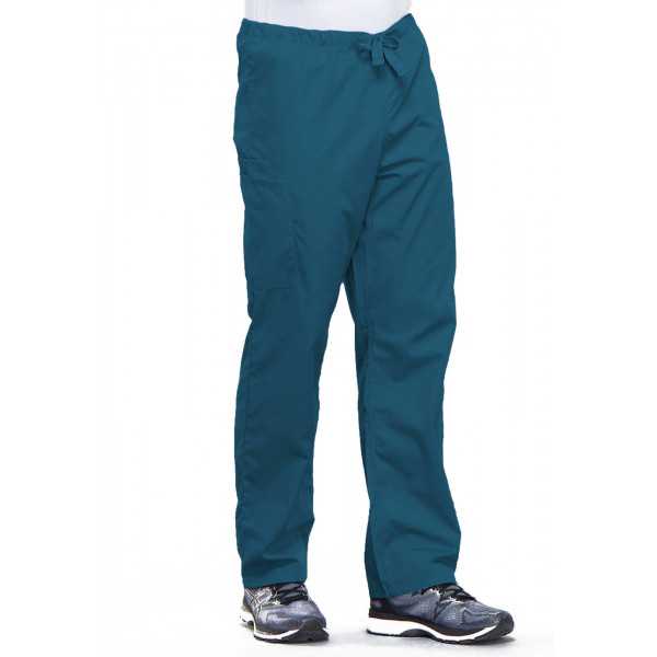 Pantalon médical cordon Unisexe, Cherokee Workwear Originals (4100) vert caraibe face