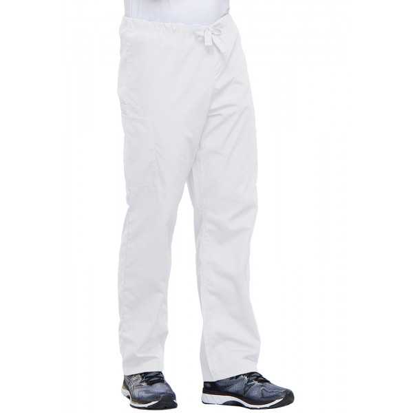 Pantalon médical cordon Unisexe, Cherokee Workwear Originals (4100) blanc droite