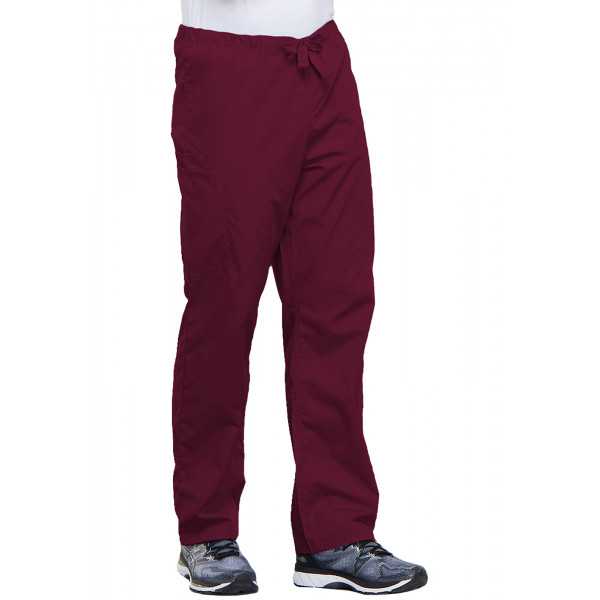 Pantalon médical cordon Unisexe, Cherokee Workwear Originals (4100) bordeaux gauche