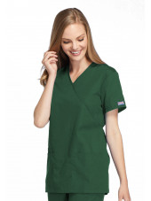 Blouse médicale Femme, 2 poches, Cherokee Workwear Originals (4801) vert chirurgien gauche