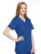 Blouse médicale Femme, 2 poches, Cherokee Workwear Originals (4801) bleu royal gauche