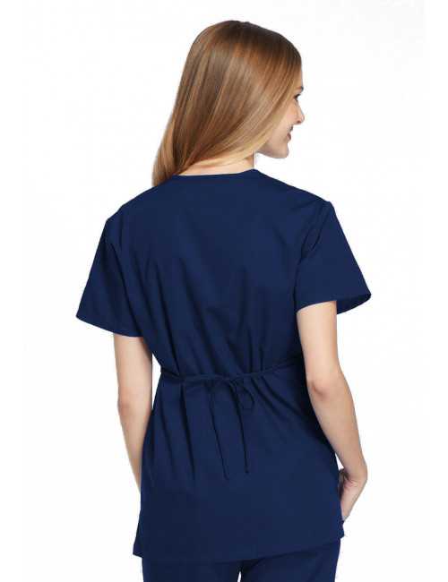 Blouse médicale Femme, 2 poches, Cherokee Workwear Originals (4801) bleu marine dos