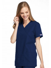 Blouse médicale Femme, 2 poches, Cherokee Workwear Originals (4801) bleu marine droite