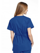 Blouse médicale Femme, 2 poches, Cherokee Workwear Originals (4801) bleu royal dos