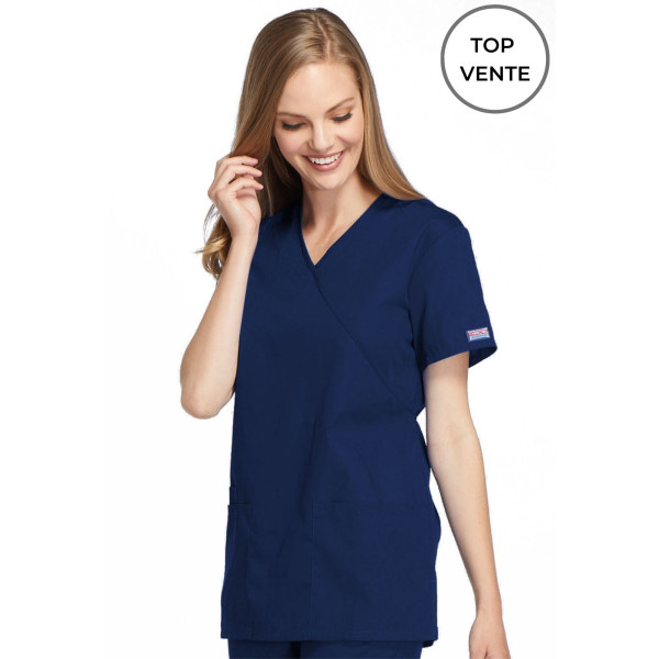 Bata médica para mujeres, 2 bolsillos, originales de ropa de trabajo Cherokee (4801)