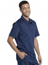 Blouse médicale Homme Col polo, Cherokee, Collection "Revolution" (WW615) bleu marine droite