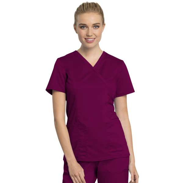 Blouse médicale femme, Cherokee "Revolution tech" (WW775AB) bordeaux face