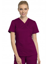 Blouse médicale femme, Cherokee "Revolution tech" (WW775AB) bordeaux face