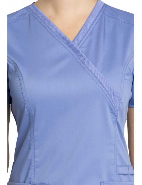 Blouse médicale Femme, Cherokee "Revolution tech" (WW775AB) bleu ciel détail