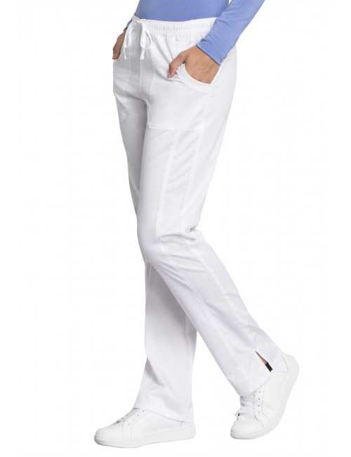 Pantalon médical Femme, Cherokee "Revolution tech" (WW235AB) blanc droite