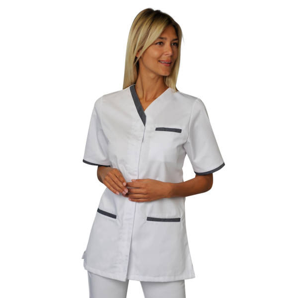 Blouse médicale Femme couleur Suzie, SNV (SUZIEMC01) blanche Blouse médicale Femme couleur Suzie, SNV (SUZIEMC01) blanche