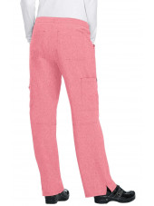 Pantalon médical Femme Koi "Holly", collection Koi Basics (731) rose chiné dos