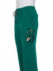 Pantalon médical Femme Koi "Good Vibe", collection Koi Next Gen (740) vert chirurgien détails