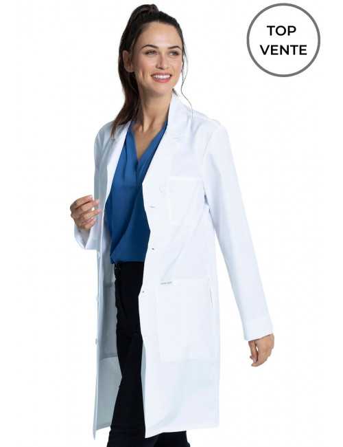 Blouse médicale Blanche Longue Femme Cherokee, collection "Project Lab" (CKE460) top