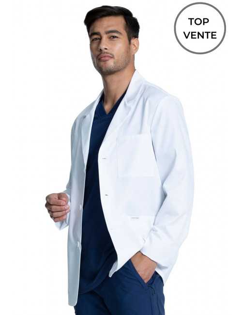 Blouse médicale Blanche Courte Homme, Cherokee, collection "Project Lab" (CKE401) top