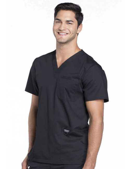 Bata médica de hombre, cuello de polo, Cherokee, colección "Revolución" (WWE670)