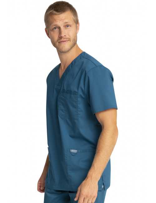 Bata médica de hombre, cuello de polo, Cherokee, colección "Revolución" (WWE670)