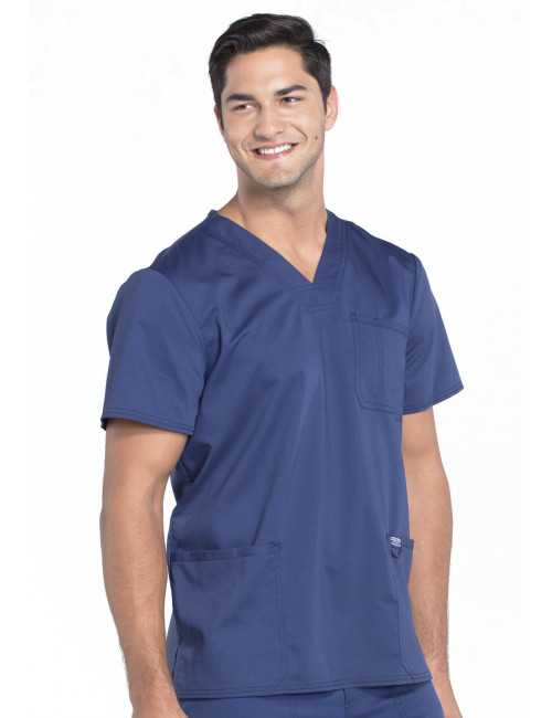 Bata médica de hombre, cuello de polo, Cherokee, colección "Revolución" (WWE670)