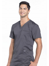 Bata médica de hombre, cuello de polo, Cherokee, colección "Revolución" (WWE670)