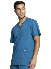 Bata médica de hombre, cuello de polo, Cherokee, colección "Revolución" (WWE670)