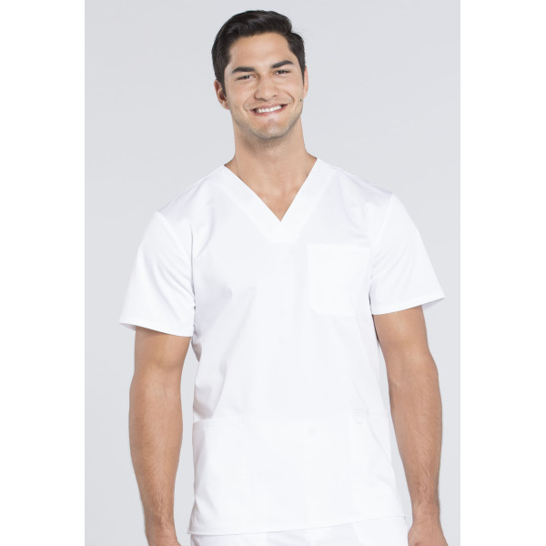Bata médica de hombre, cuello de polo, Cherokee, colección "Revolución" (WWE670)