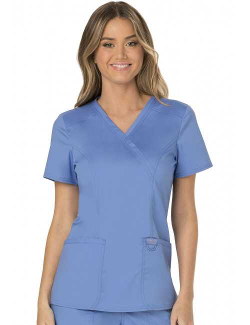 Blouse médicale Femme Cache Coeur, Cherokee, Collection "Revolution" (WWE610) bleu ciel face