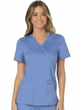 Blouse médicale Femme Cache Coeur, Cherokee, Collection "Revolution" (WWE610) bleu ciel face