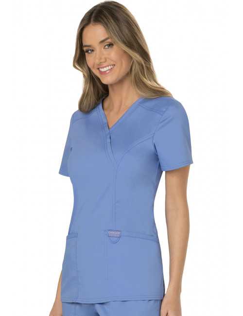Blouse médicale Femme Cache Coeur, Cherokee, Collection "Revolution" (WWE610) bleu ciel droite